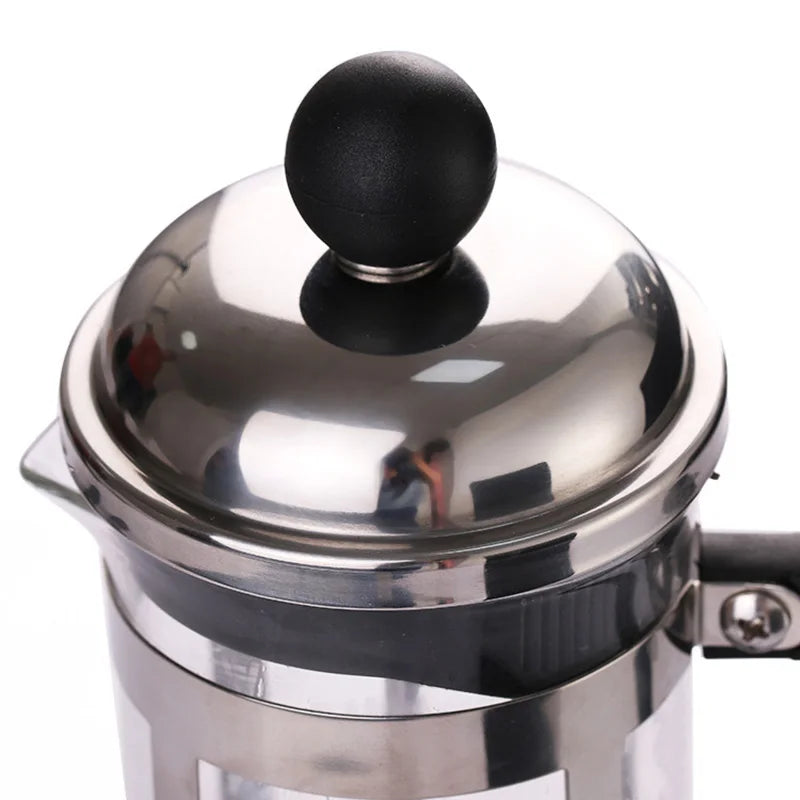 Afralia™ Stainless Steel Glass French Press Coffee Maker