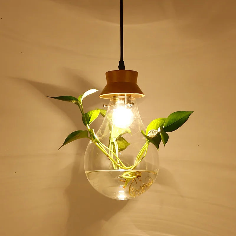 Afralia™ Botanical Glass Bottle Pendant Light for Home and Commercial Spaces