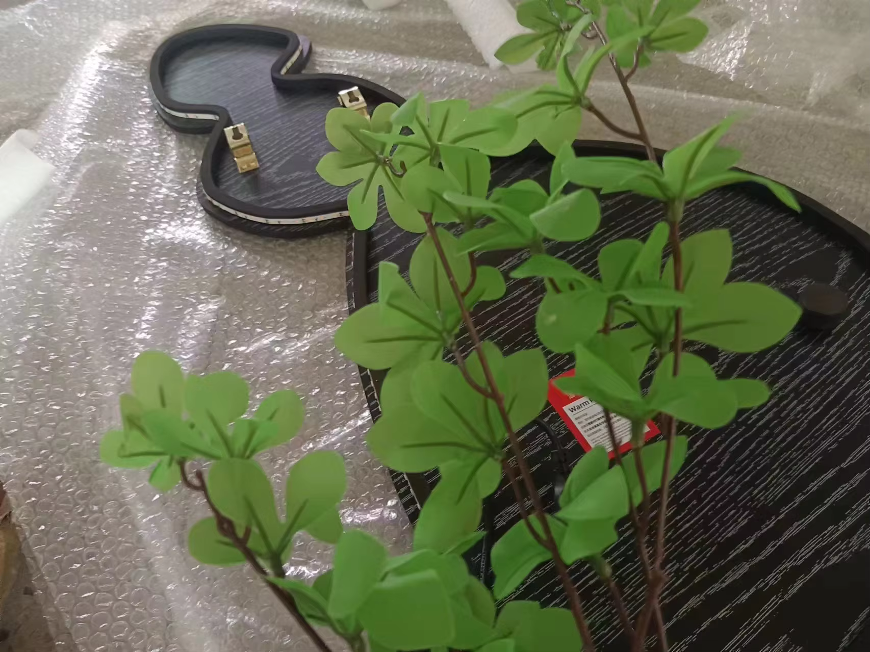 Afralia™ Green Plant Mural Wall Lamp for Modern Living Room Decor