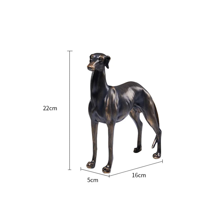 Afralia™ Greyhound Dog Figurine Resin Home Decor Handicrafts