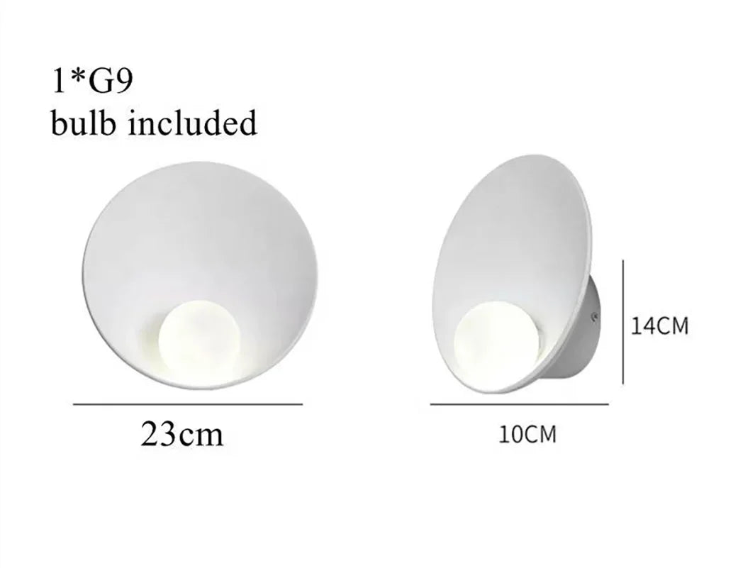 Afralia™ Metal Personality Wall Lamp with G9 LED Bulb