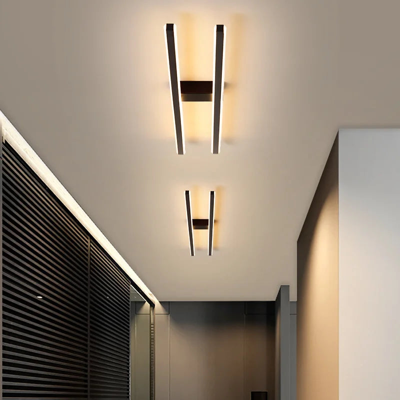 Afralia™ LED Strip Chandelier Modern Creative Ceiling Lamp for Aisle Corridor Balcony Lighting