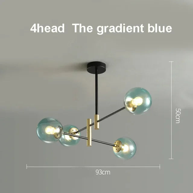 Afralia™ Modern Golden/Black Glass Chandeliers for Home and Commercial Spaces