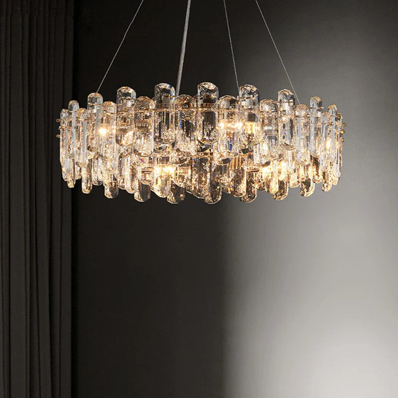 Afralia™ Crystal Dimmable Pendant Light Luminaire for Living Room Bedroom