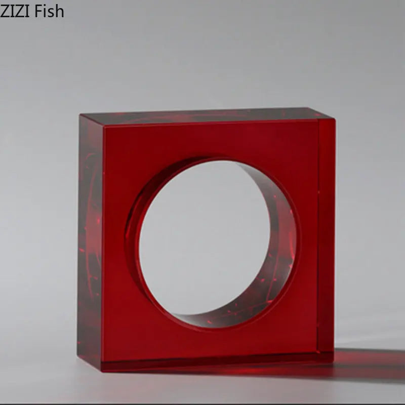 Afralia™ Geometric Crystal Arch Glass Sculpture Desk Decoration Ornament