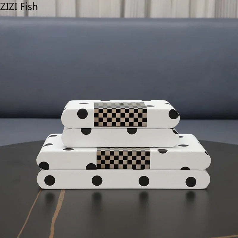 Afralia™ Polka Dots Leather Jewelry Box: Elegant Dresser Decor & Jewelry Storage Jar