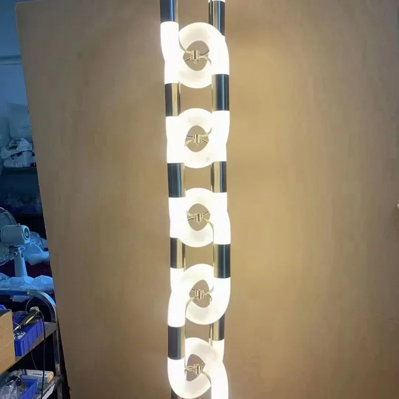 Afralia™ Crystal Gold Chain Chandelier Ceiling Lamp for Home Décor