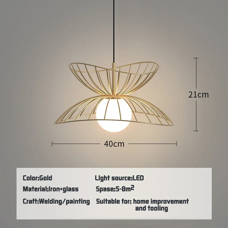 Afralia™ Ray Pendant Light: Loft G9 LED Cage Fixture for Home, Restaurant, Living Room