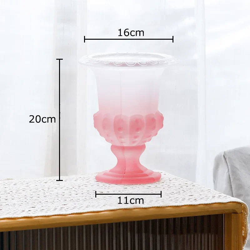 Afralia™ Matte Glass Goblet Vase for Hydroponics Flowers Desk Decor