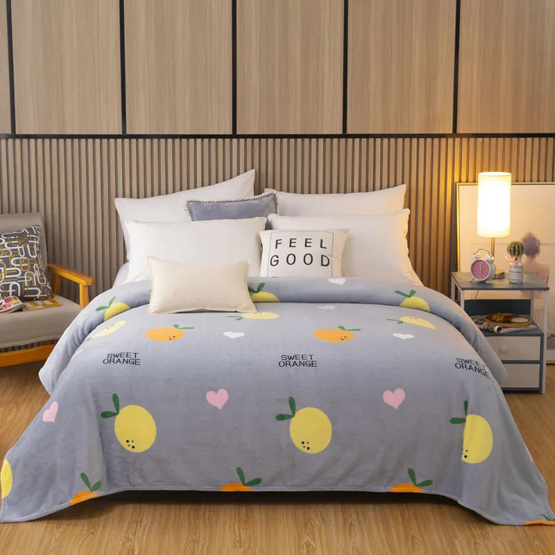 Afralia™ Plaid Patterned Air Conditioning Sofa Blanket - Soft Thicken Office Nap Kids Blanket