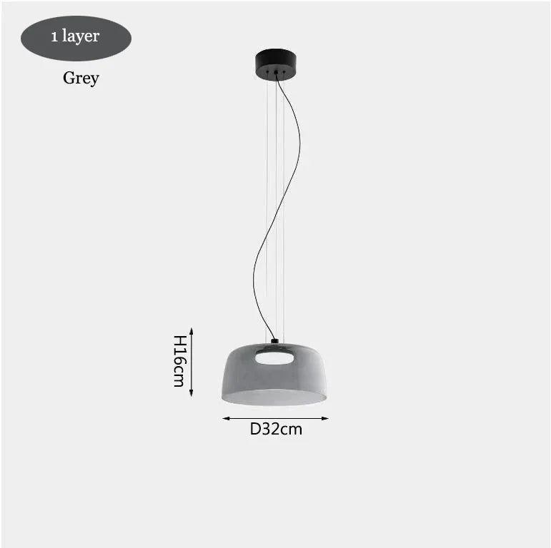 Afralia™ Orange Glass Pendant Lamp for Living Dining Room, Bar, Kitchen Island