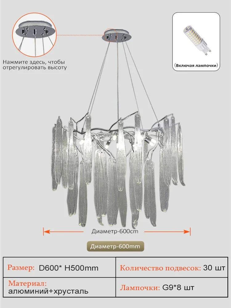 Afralia™ Gold Crystal Pendant Chandeliers - Modern Luxury Hanging Lighting for Living Room