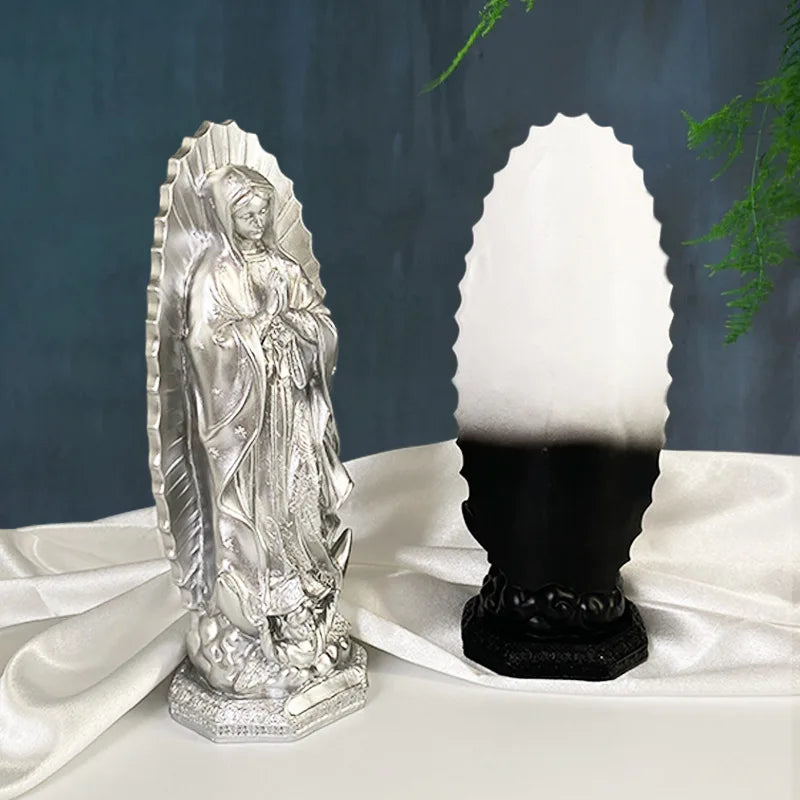 Afralia™ Virgin Mary Resin Sculpture for Home Decor and Religious Display