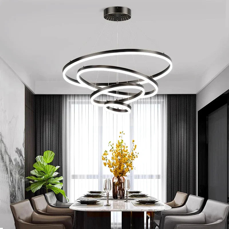 Afralia™ Modern Pendant Chandelier Indoor Ceiling Light LED for Living Room Dining Room