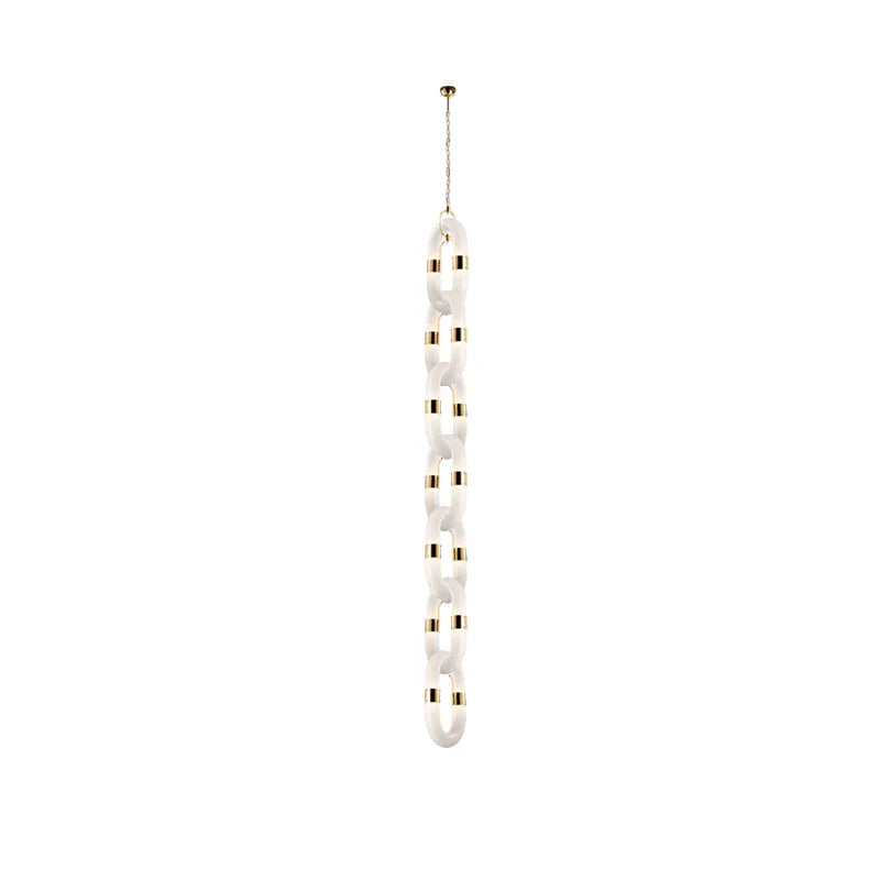 Afralia™ Gold High Ceiling LED Pendant for Trendy Decor in Living Room Villas