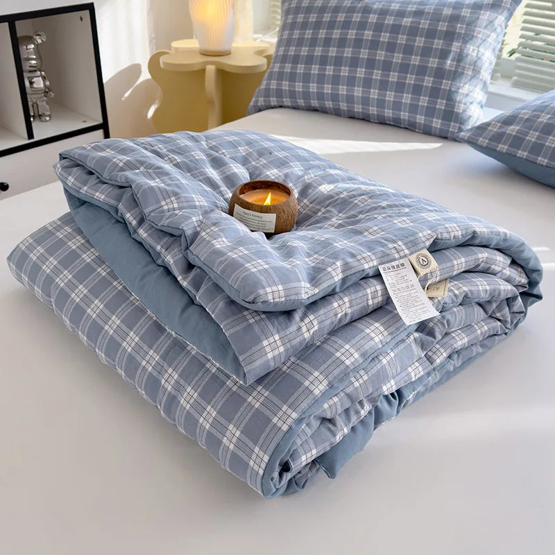 Afralia™ Cotton Summer Quilt with Soybean Fiber Filling - Four Seasons Comforter