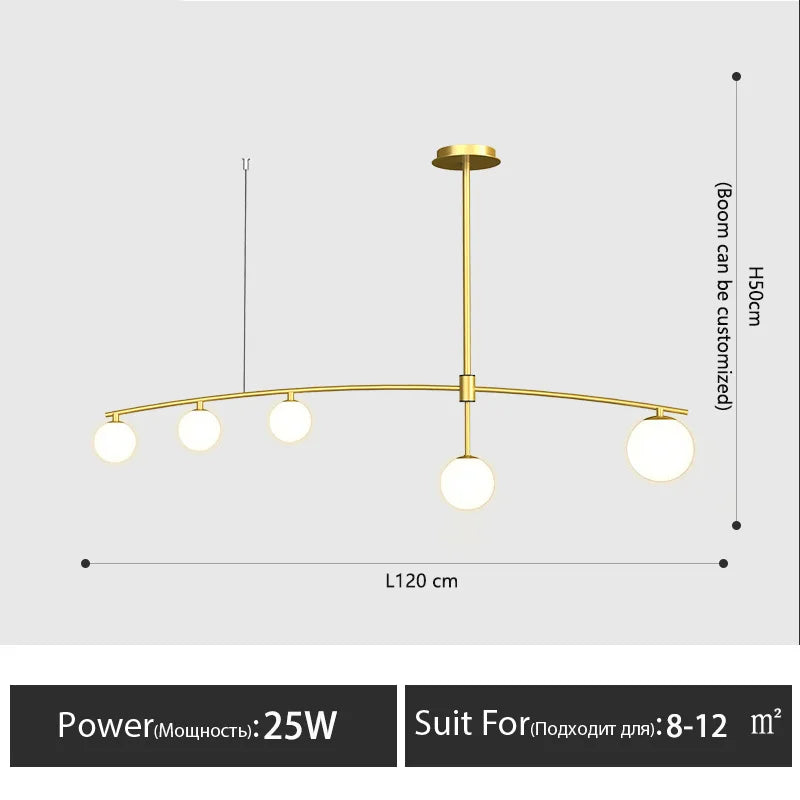 Afralia™ Modern Nordic Chandelier for Living Room Bedroom Decor LED Hanging Light