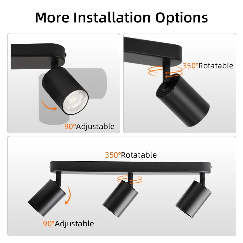 Afralia™ LED Track Spot Light GU10 Bulb Replacement Spotlight for Bedroom Corridor Shop