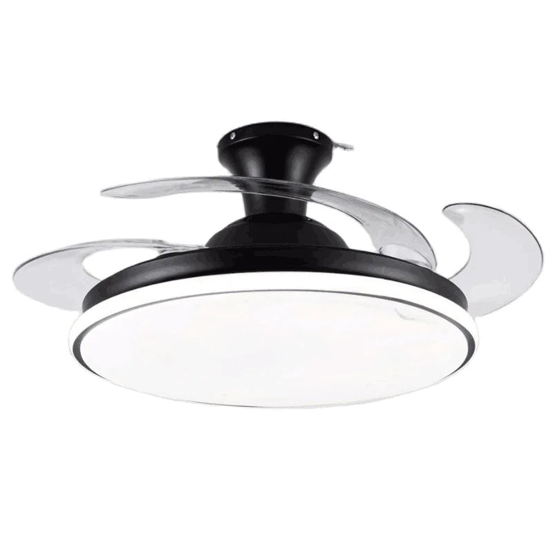 Afralia™ Smart Ceiling Fan Light with Remote Control, LED Chandelier, Invisible Fan, DC Motor