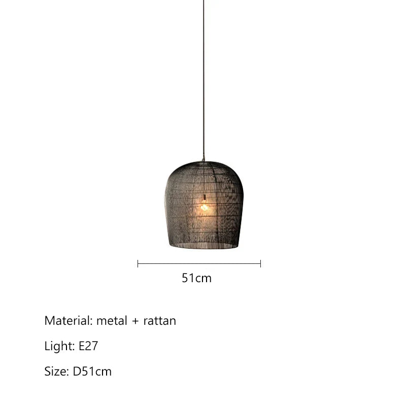 Afralia™ Rattan LED Pendant Lights for Dining Room, Bar, and Bedroom