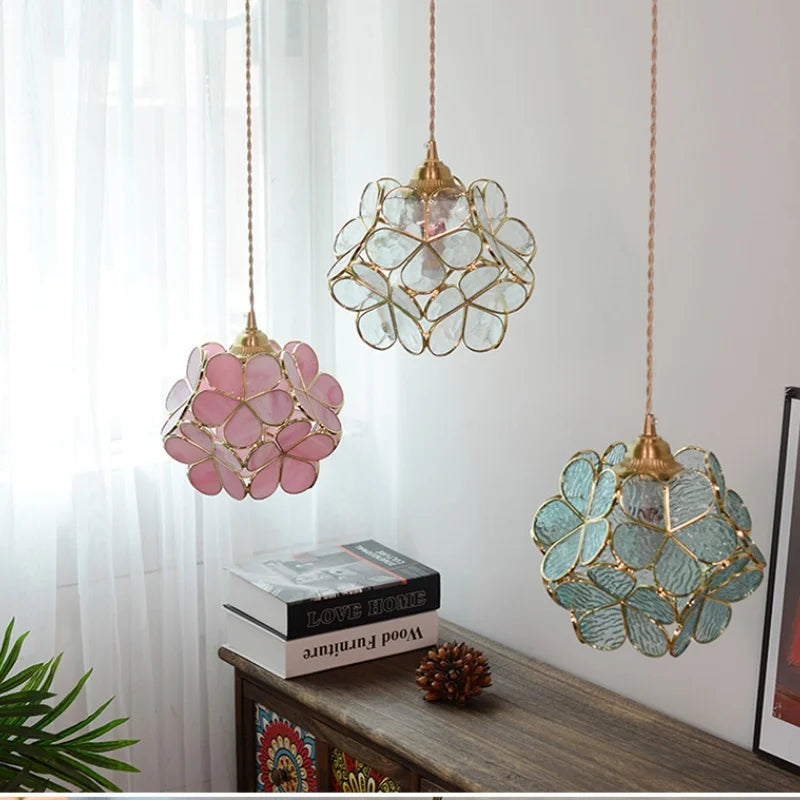 Afralia™ Glass Copper LED Pendant Lamp | Nordic Modern Luxury Hanging Light