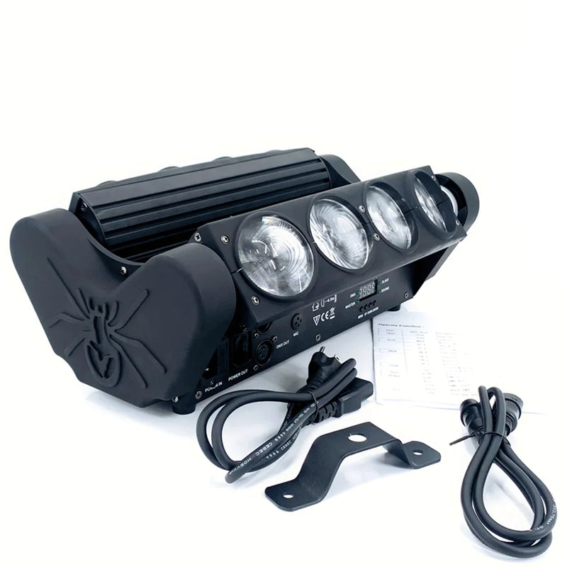 Afralia™ 8x15W RGBW Spider Moving Head Light - DJ Party Beam Lighting