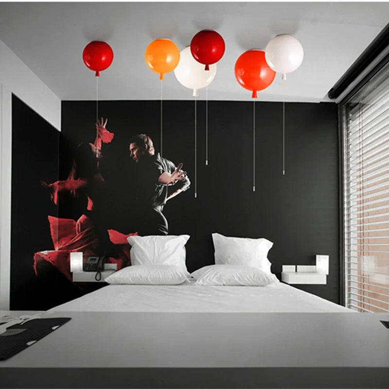 Afralia™ LED Balloon Ceiling Lamp: Kid-Friendly E27 Lighting Options.