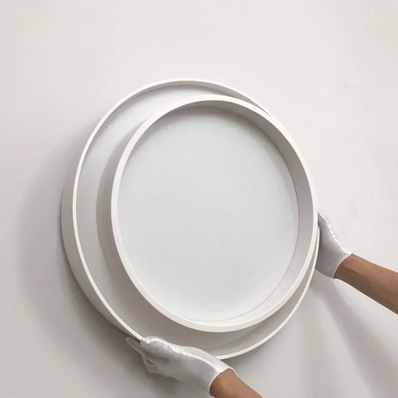 Afralia™ Modern Circle Chandelier Ceiling Lights with Remote Control