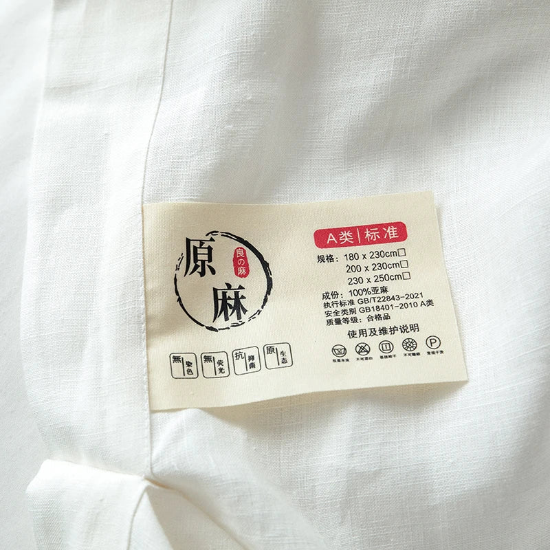 Afralia™ 100% Linen Bedding Set - Vintage Wabi-Sabi Style Home Textiles