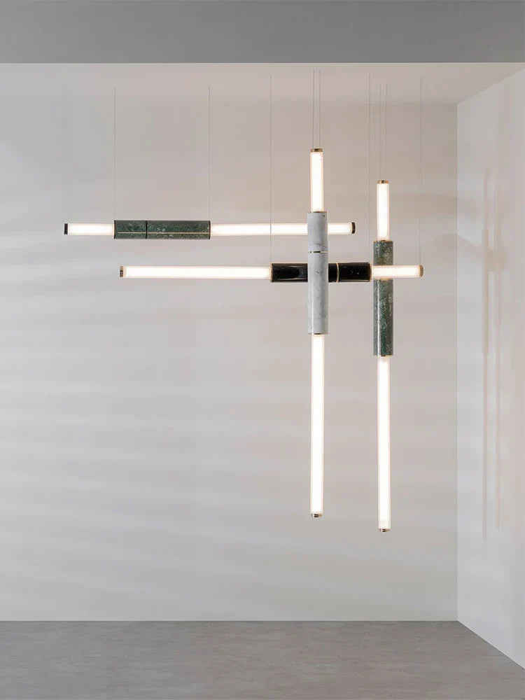 Afralia™ Alabaster Marble LED Chandelier for High-End Nordic Dining Room Lighting