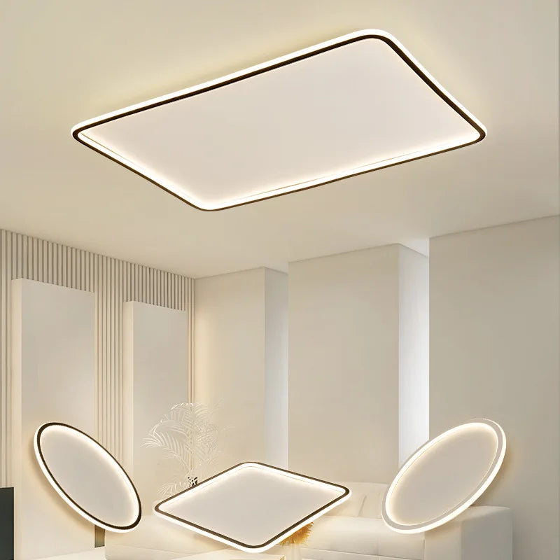 Afralia™ LED Ceiling Lamp Iron Dimmable Modern Living Room Light Fixture