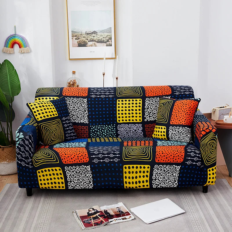 Afralia™ Stretch Sofa Cover Slipcover for 3 Seater Couch - Print Protector