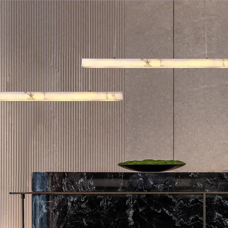 Afralia™ Marble Stone Hanging Lamp for Bar Dining Table Luxe Light Fixture