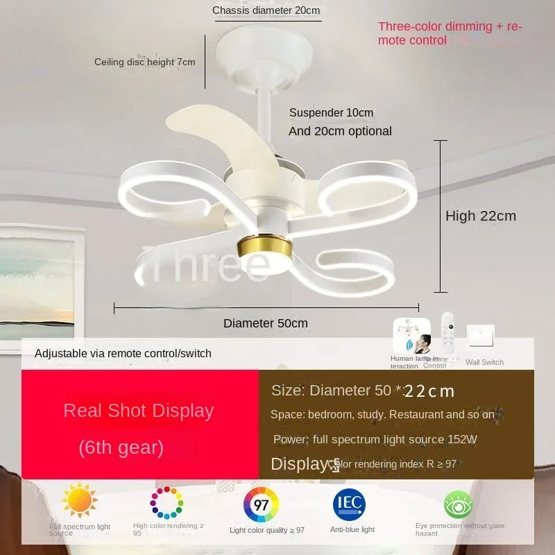 Afralia™ Cream Bedroom Ceiling Fan Light with Remote Control, Elegant Bedroom Lamp Fixtures