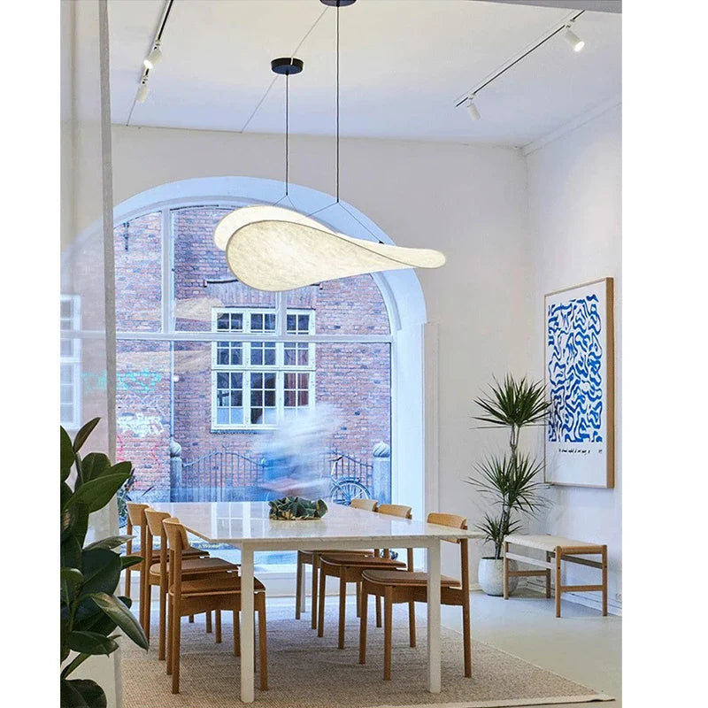 Afralia™ Japanese Wabi-Sabi Minimalist Bedroom Chandelier - White Art Tea Room Lighting