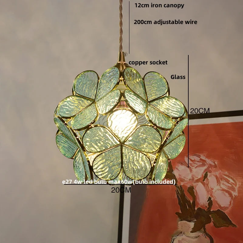 Afralia™ Flower Glass LED Pendant Lights - Modern Luxury Nordic Design