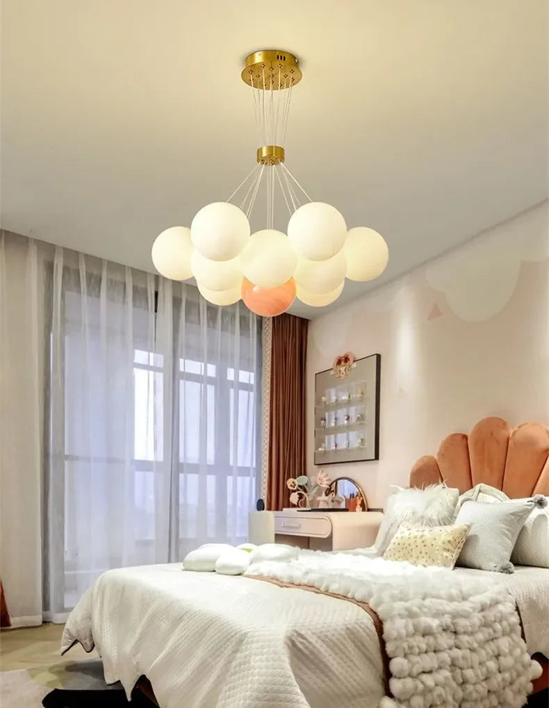 Afralia™ Nordic Moon Chandelier: Elegant Ceiling Light for Living Room, Bedroom, Dining