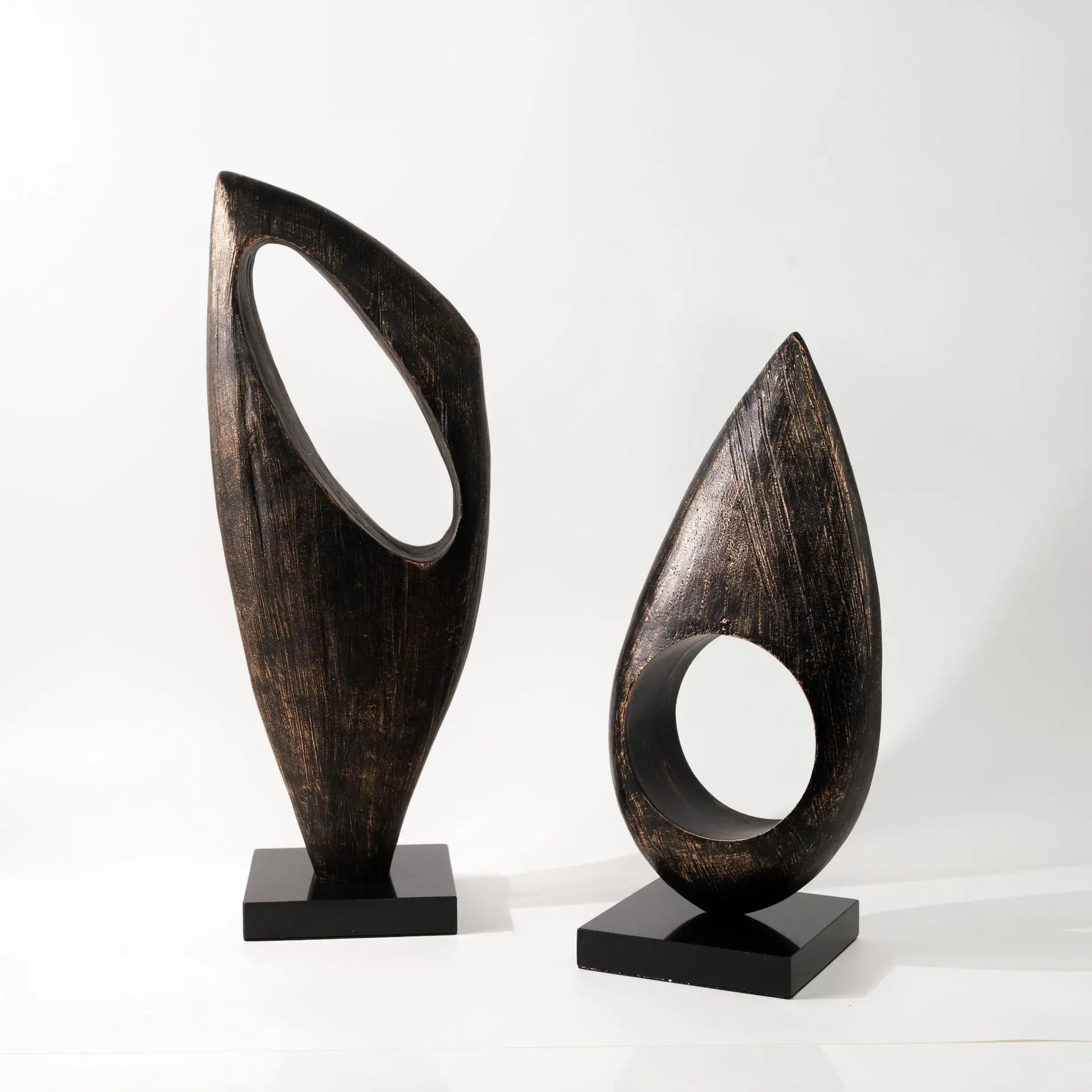 Afralia™ Resin Hollow Art Sculpture Abstract Decorative Figurine Home Decor Accessory