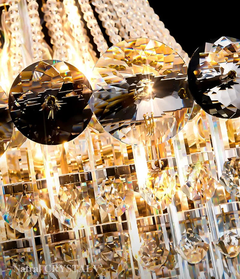 Afralia™ Modern Crystal Chandeliers for Luxury Living Room Staircase Lighting