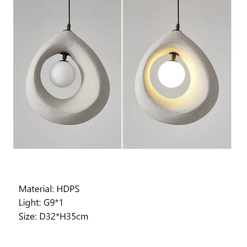 Afralia™ Nordic Wabi Sabi Pendant Lights for Stylish Dining Room and Bedroom Decor