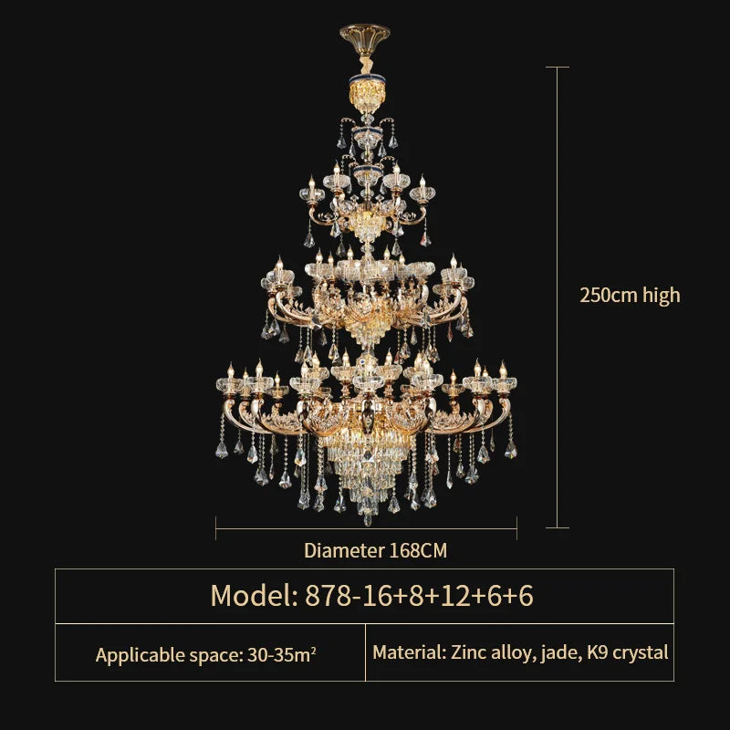 Afralia™ Crystal Candle Chandelier for Home Living Room Dining Bedroom