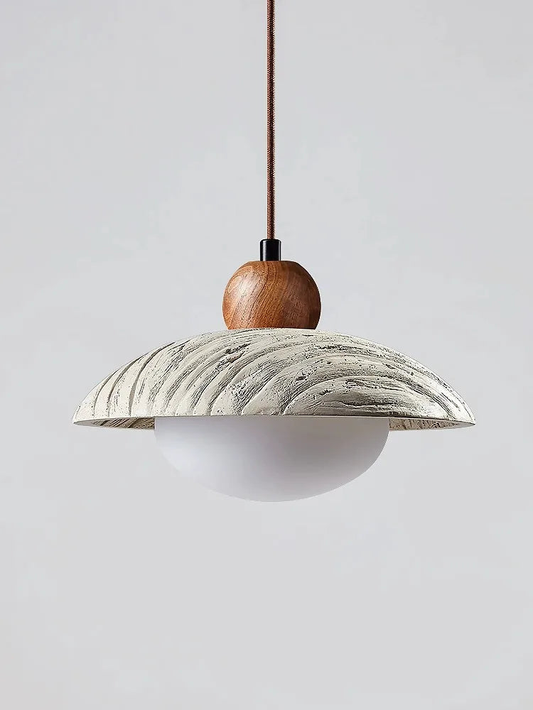 Afralia™ Cement Pendant Chandelier: Wabi-sabi Style Round Dining Table Lighting Fixture