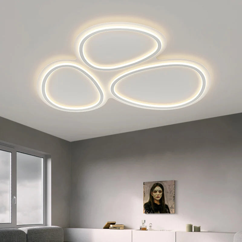 Afralia™ Circular Lumines Panel Ceiling Light for Living Dining Room Decor