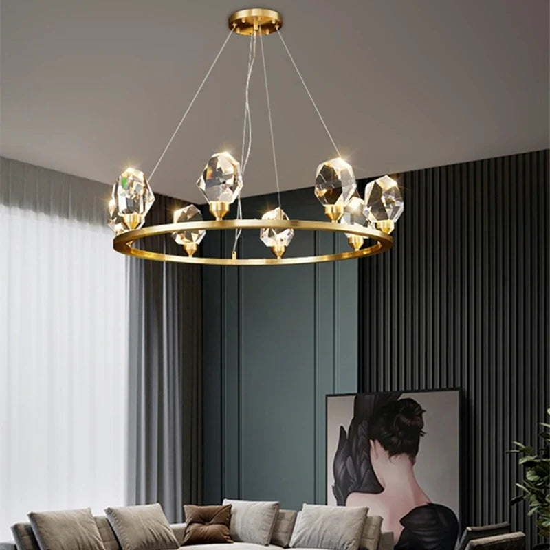 Afralia™ Crystal LED Pendant Lights: Elegant Lighting Solution for Home Decor