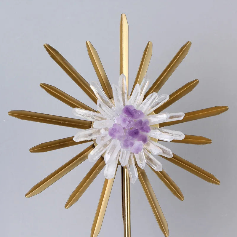 Afralia™ Nordic Sunflower Crystal Living Room Decor for a Luxe Villa Hotel Ambiance