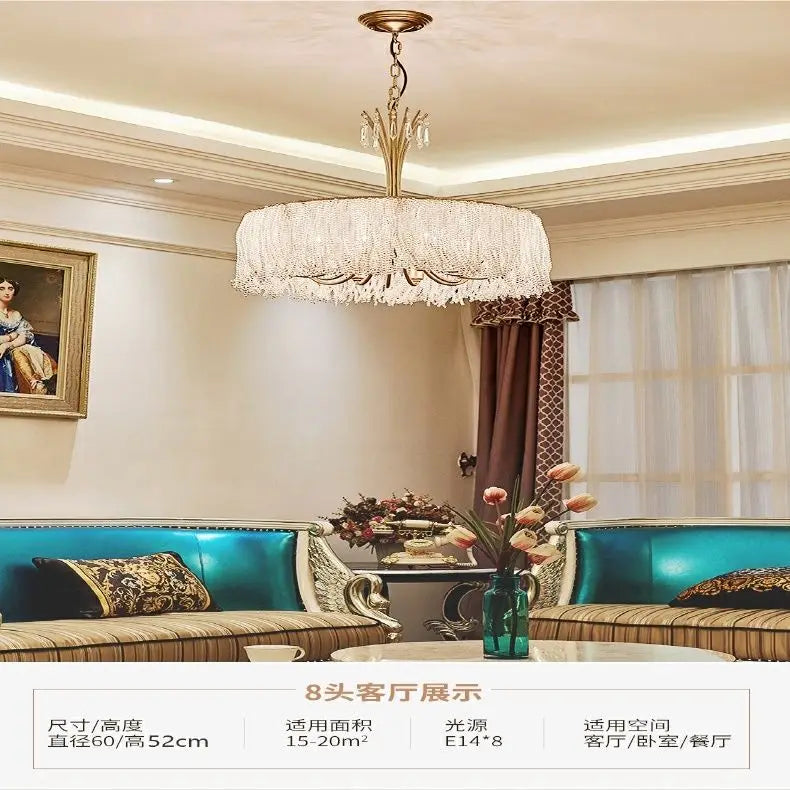 Afralia™ Crystal Chandelier: Modern Clear Glass Pendant Lamp for Villa Hall and Bedroom