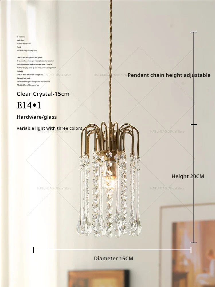 Afralia™ Vintage Crystal Glass Chandelier for Living Room, Dining Room, and Bedroom