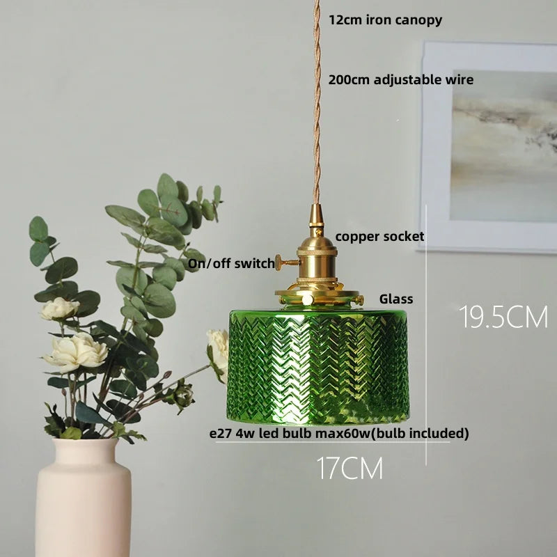 Afralia™ Clear Glass LED Pendant Light for Reading Living Dining Room