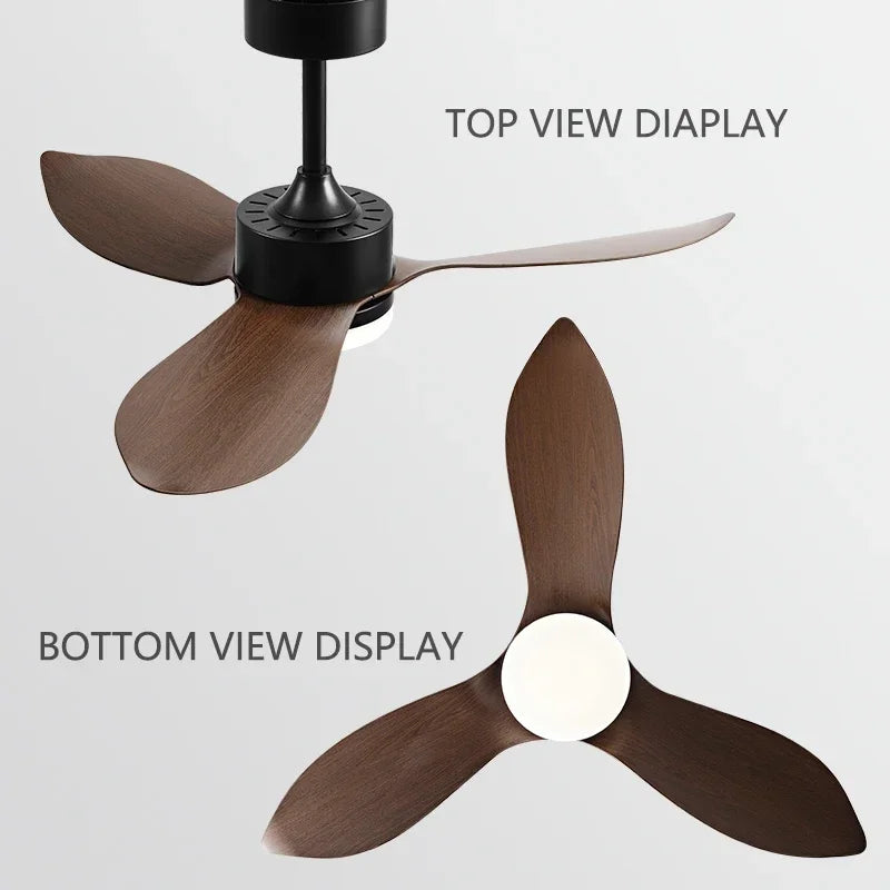 Afralia™ LED Ceiling Fan 24W/30W with Remote Control, Modern Design, 220V/110V