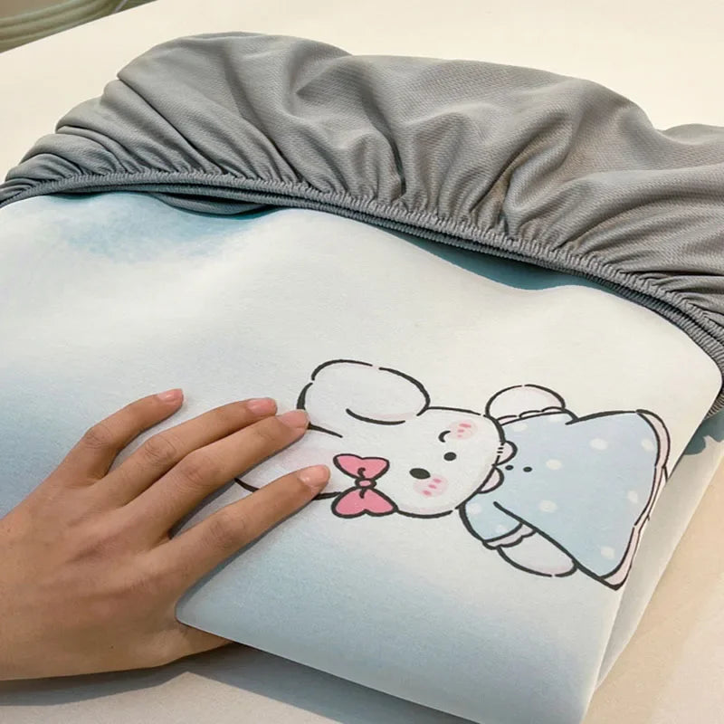 Afralia™ Cooling Ice Silk Mattress - 3Pcs, High Quality, Simple Pattern, Anti-Wrinkles.